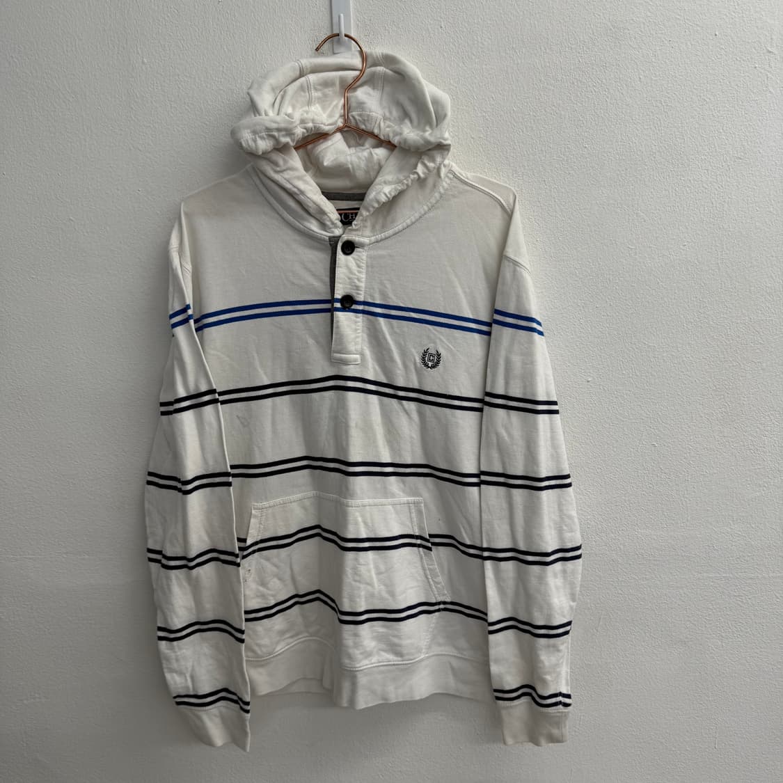 CHAPS 폴로 챕스 화이트 스트라이프 후드티 m 상품이미지1
