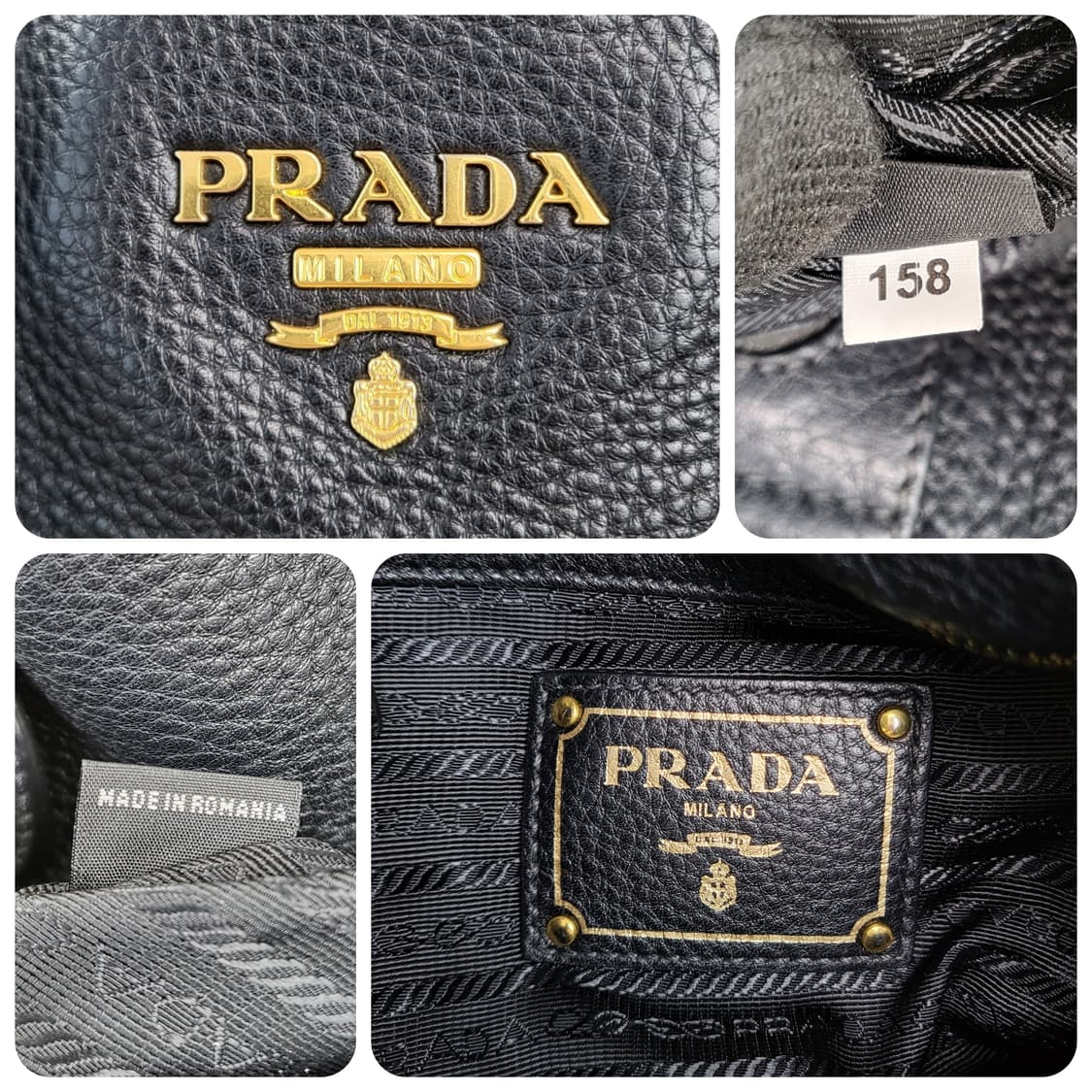 정품 프라다 비텔로 다이노 가죽 블랙 숄더백 상품이미지9
