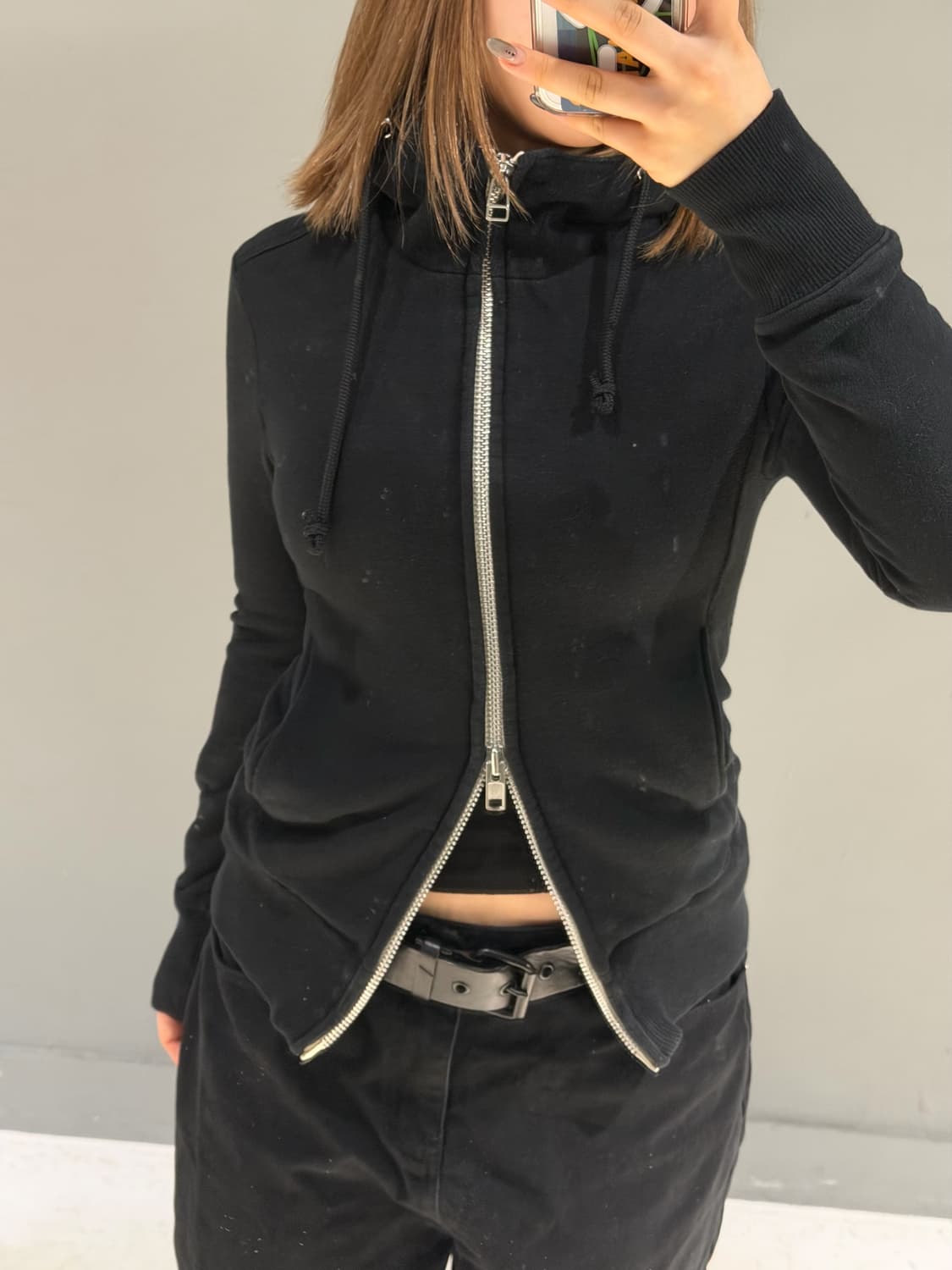 AKM high-neck design hood zip-up 상품이미지3