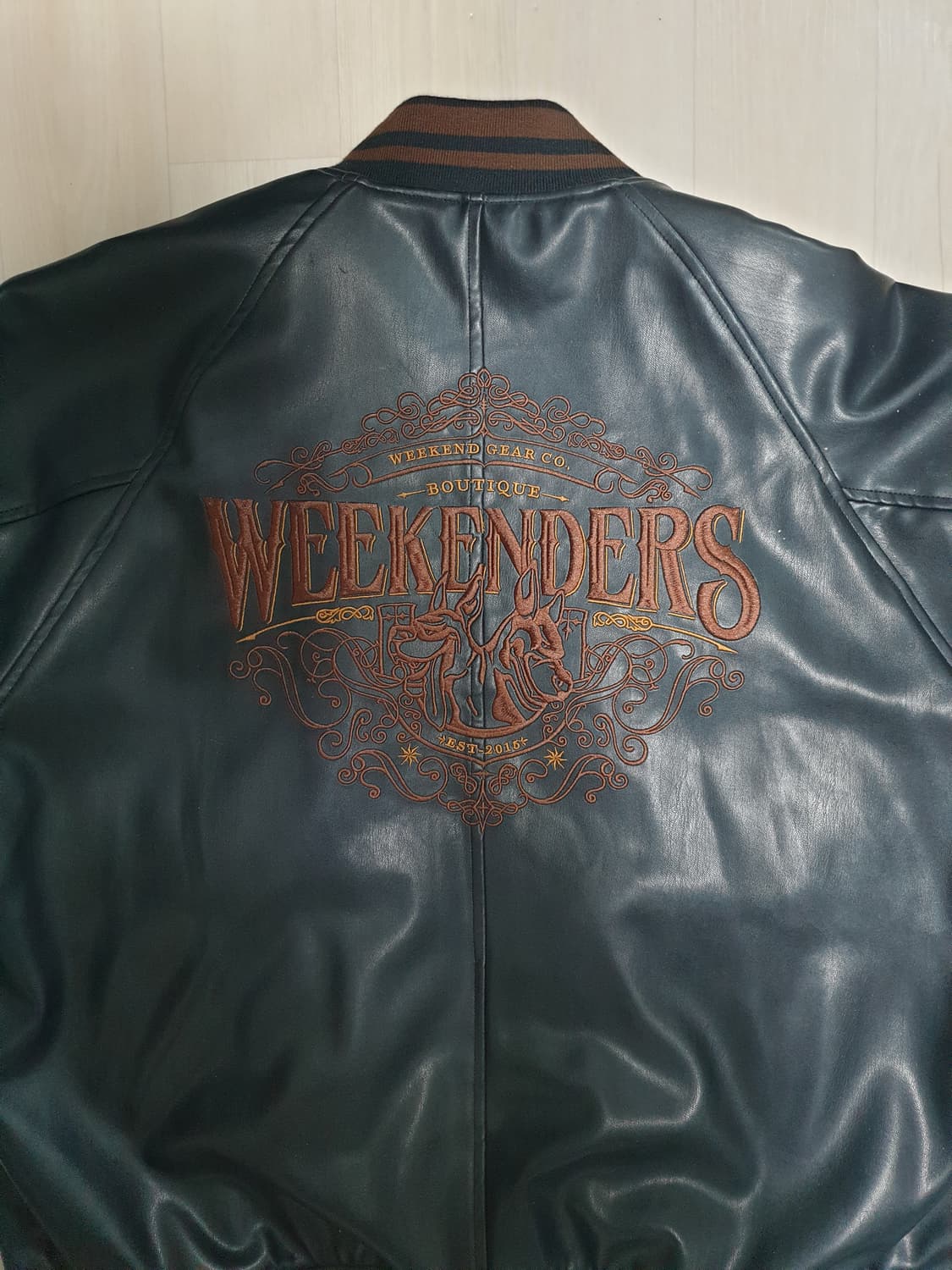 위켄더스 BOUTIQUE LEATHER JACKET (BLACK) 상품이미지8