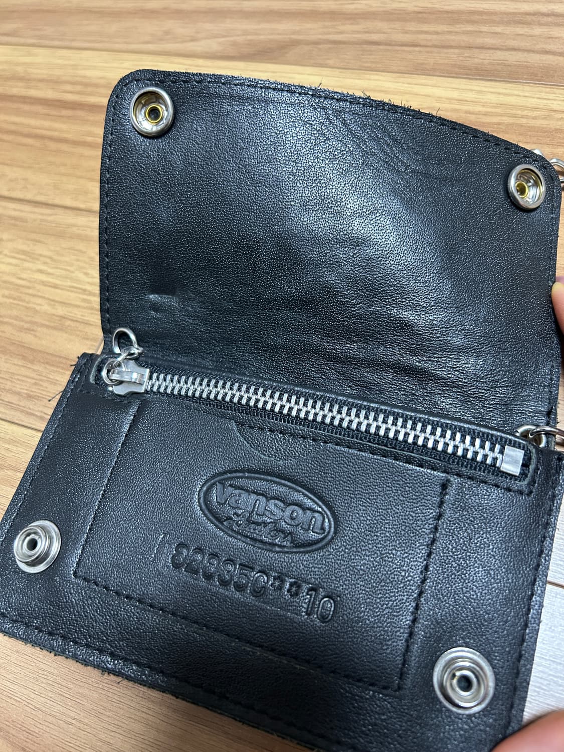 밴슨 레더 본 월렛 블랙 상품이미지4