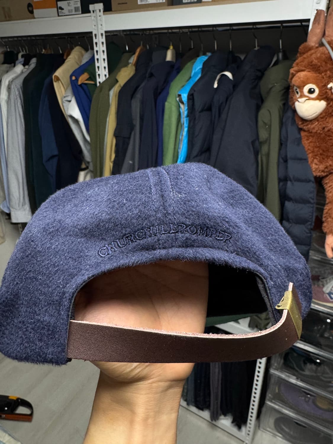 처칠롬퍼 H - 6 PANNEL WOOL CAP NAVY 상품이미지4