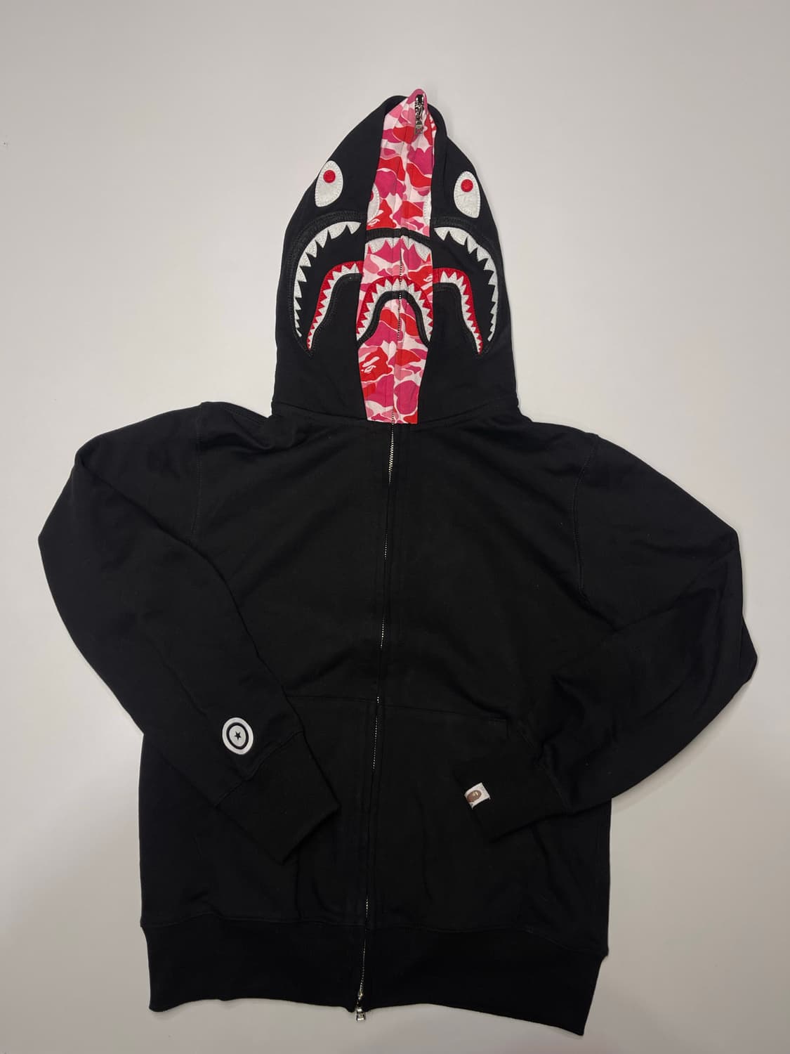 베이프 샤크 후드집업 핑크 카모 M 상품이미지6