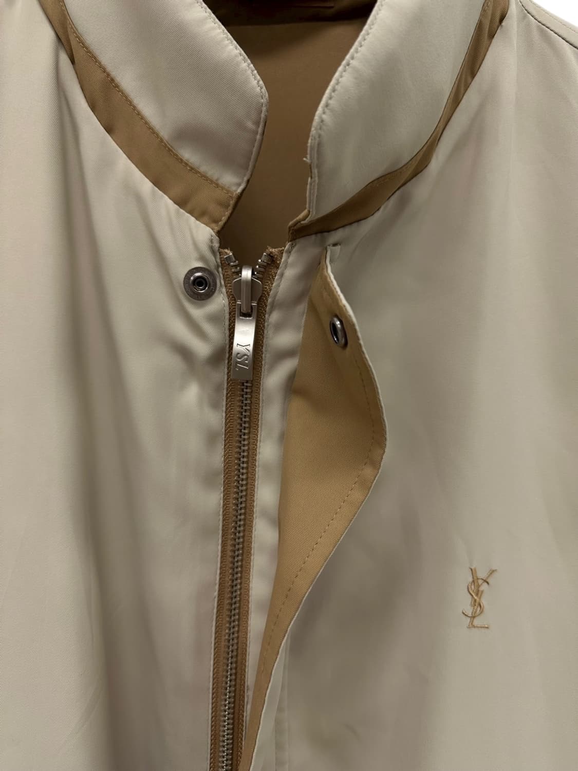  00s YSL 생로랑 리버시블 자켓 아이보리&베이지 (XL)  상품이미지3