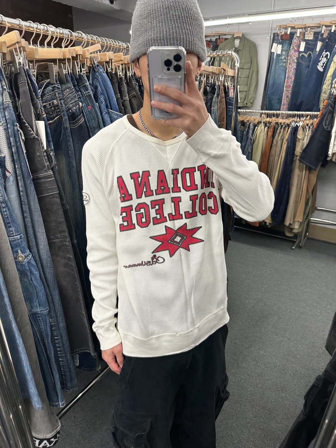 M) Old Summer Tokyo 와플 롱슬리브 긴팔티 상품이미지8