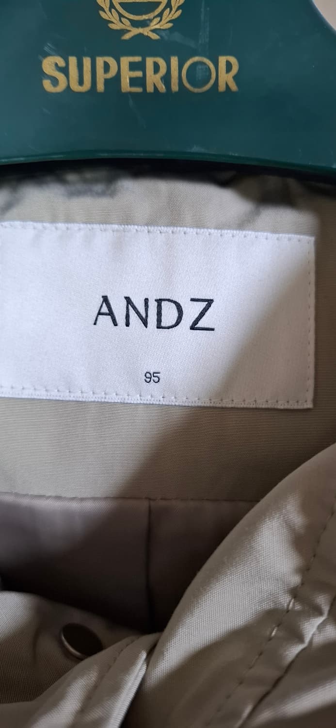 새상품) ANDZ 베이지 후드 트렌치 코트 상품이미지5