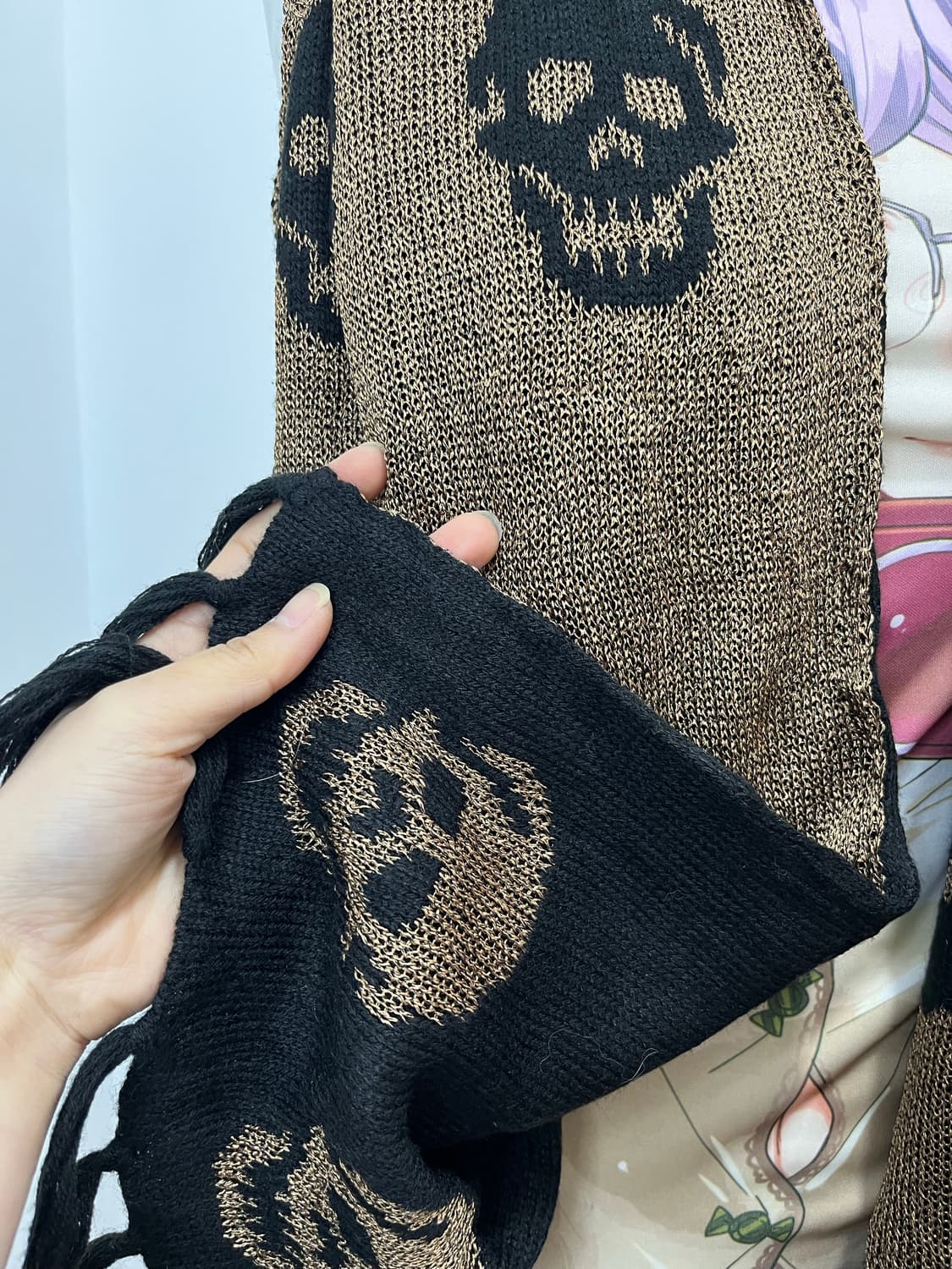 일본 빈티지 락펑크 스컬 머플러 상품이미지7