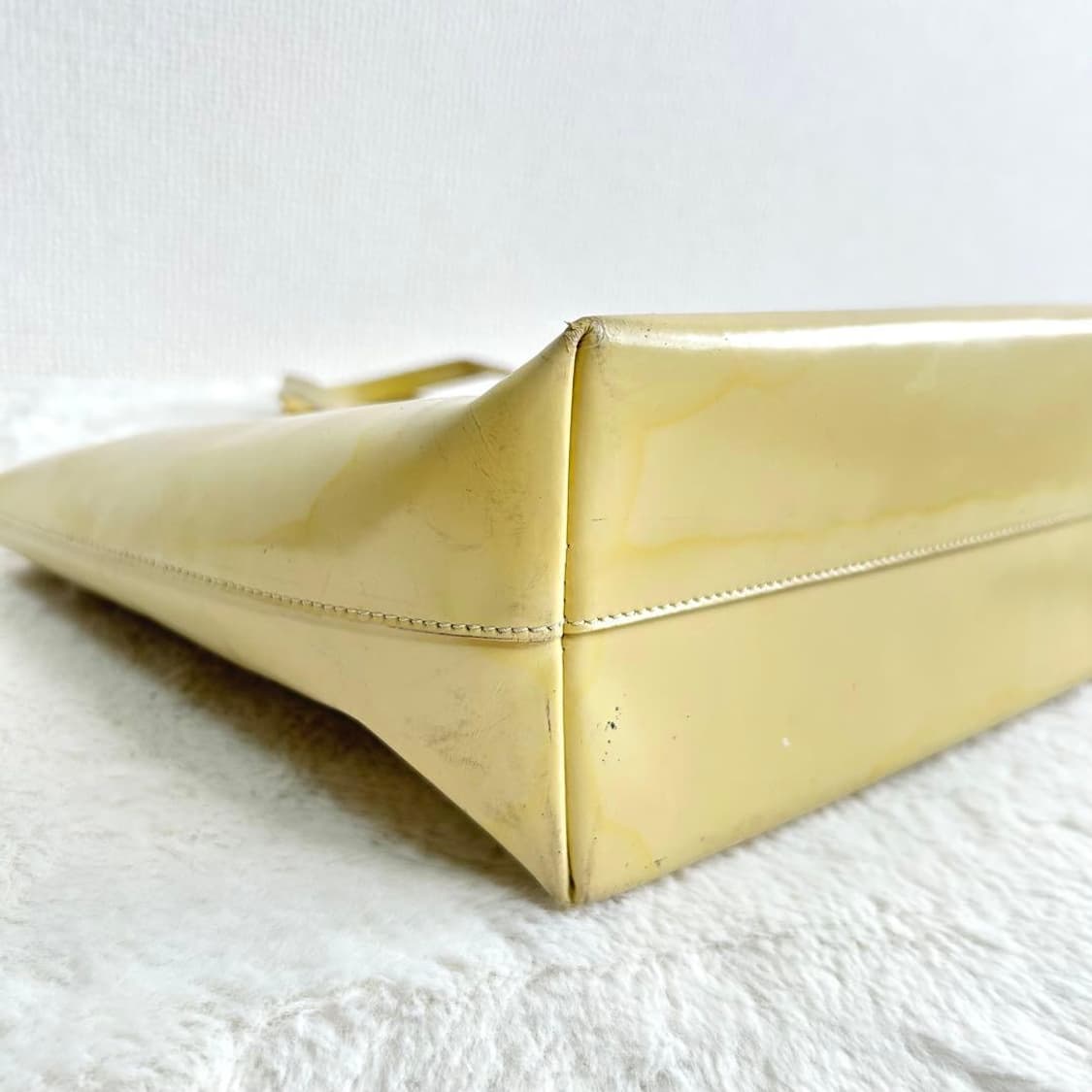 프라다 레더 토트백 옐로우 00s y2k 상품이미지6