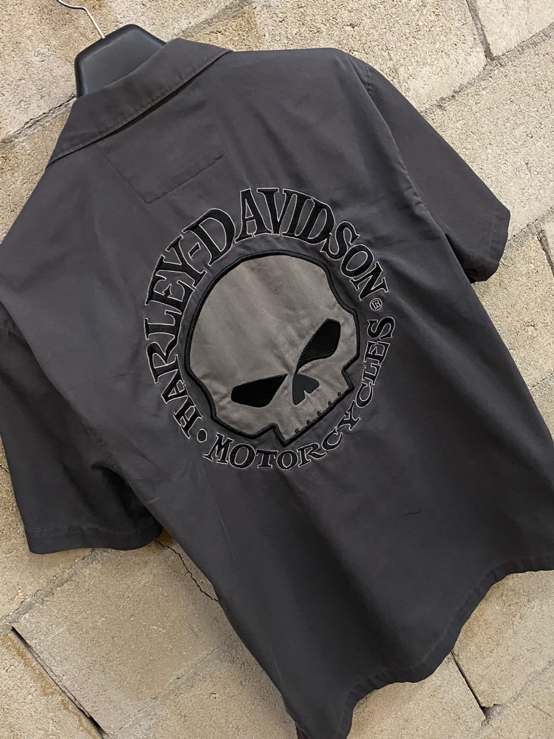 [S] Harley-Davidson Skull Half Shirt 상품이미지4