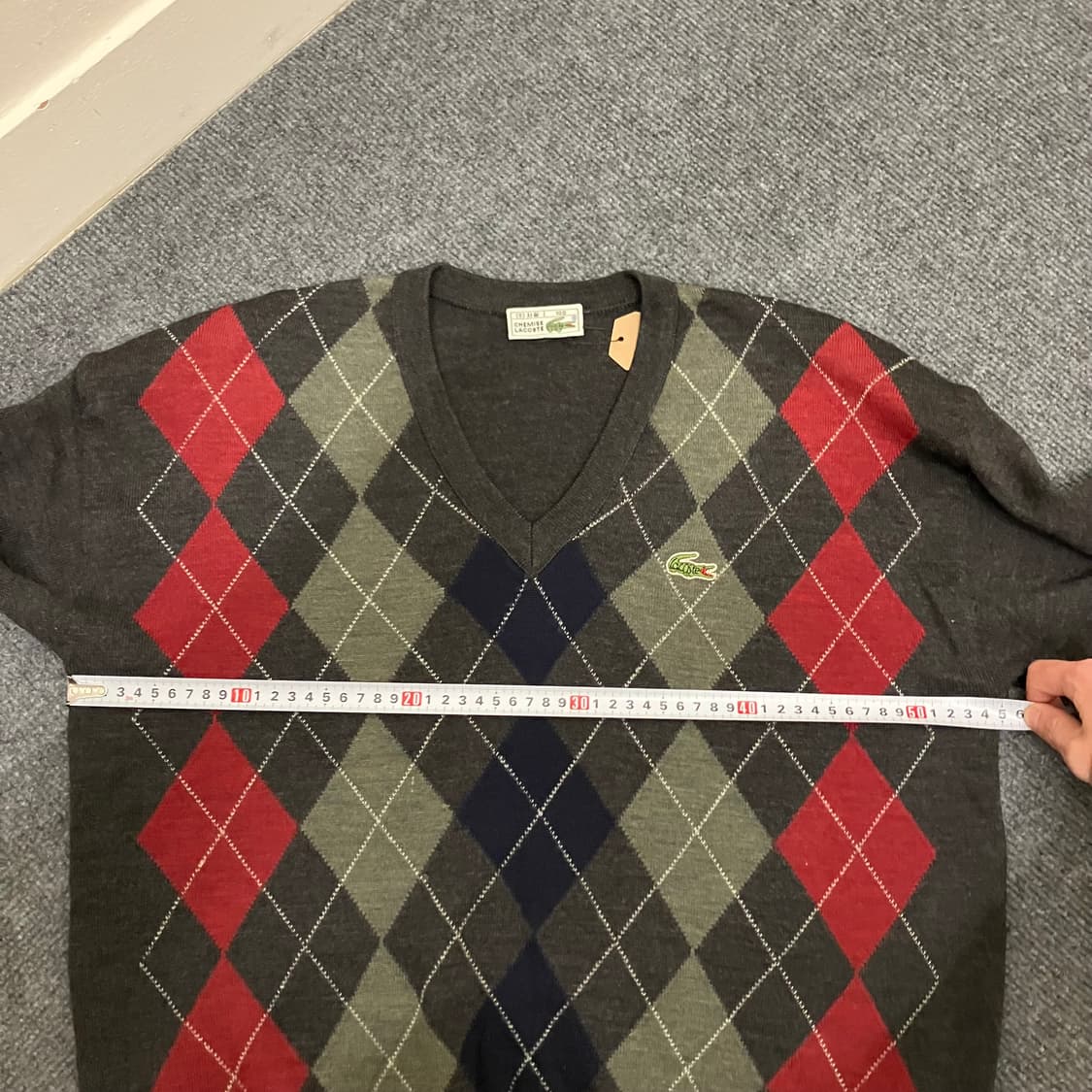 N27 라코스테 아가일 브이넥 니트 상품이미지6