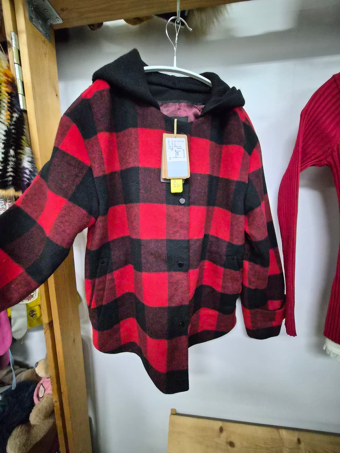 비비올리비아 후드체크 아우터 상품이미지4