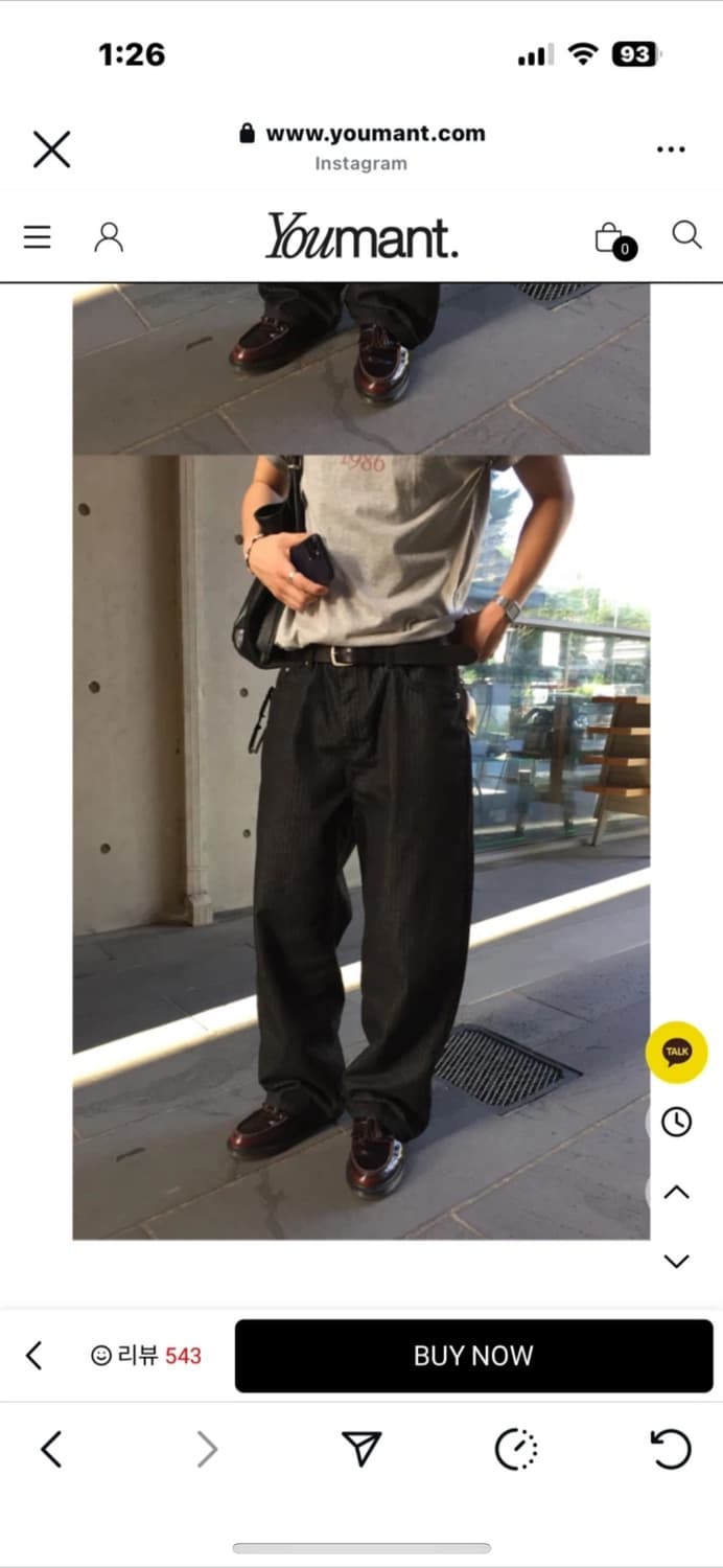 유먼트 구디션 헤링본 스트라이프 데님 s 상품이미지1