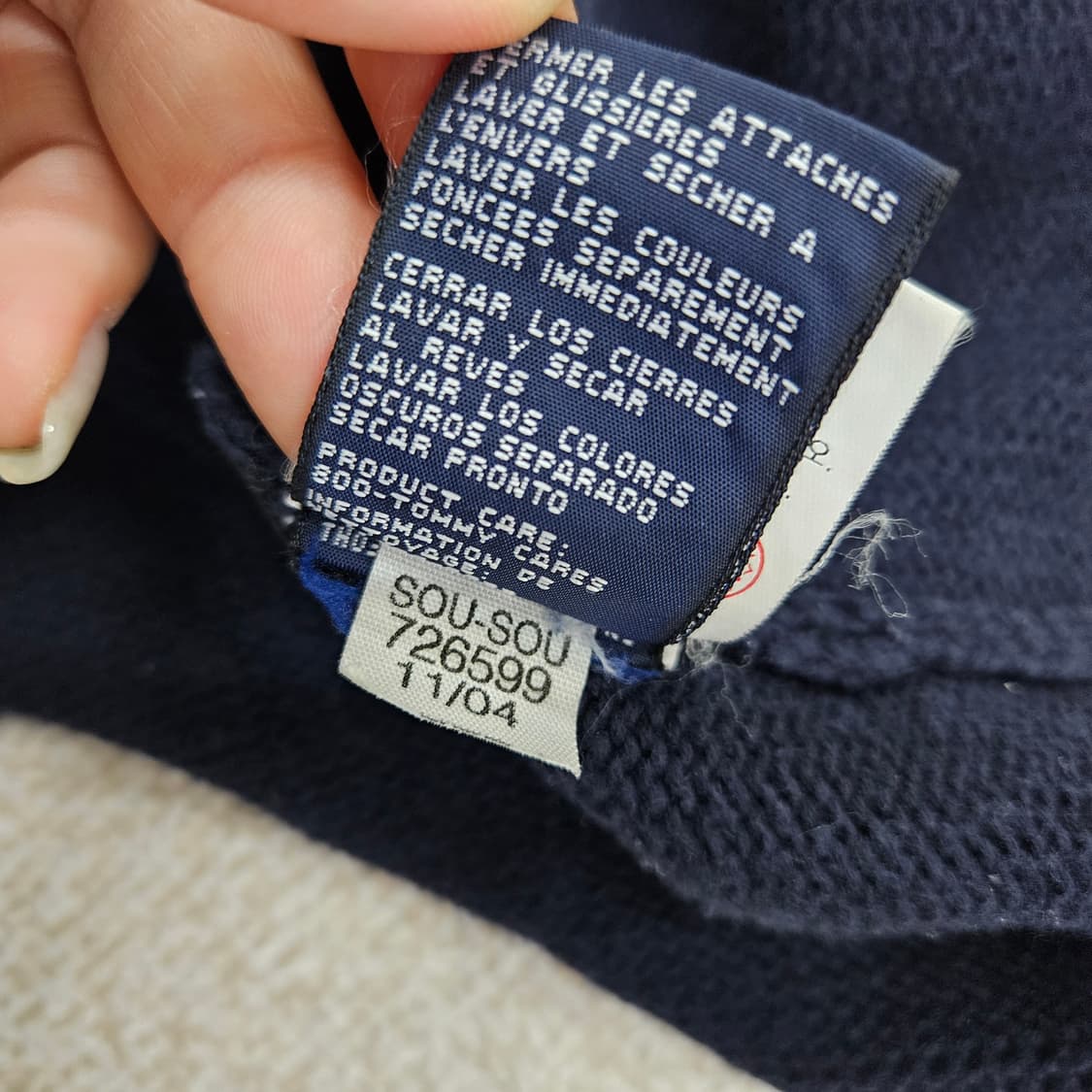 [M] 타미힐피거 스몰로고 투웨이 니트 집업 자켓 1210J1 상품이미지4