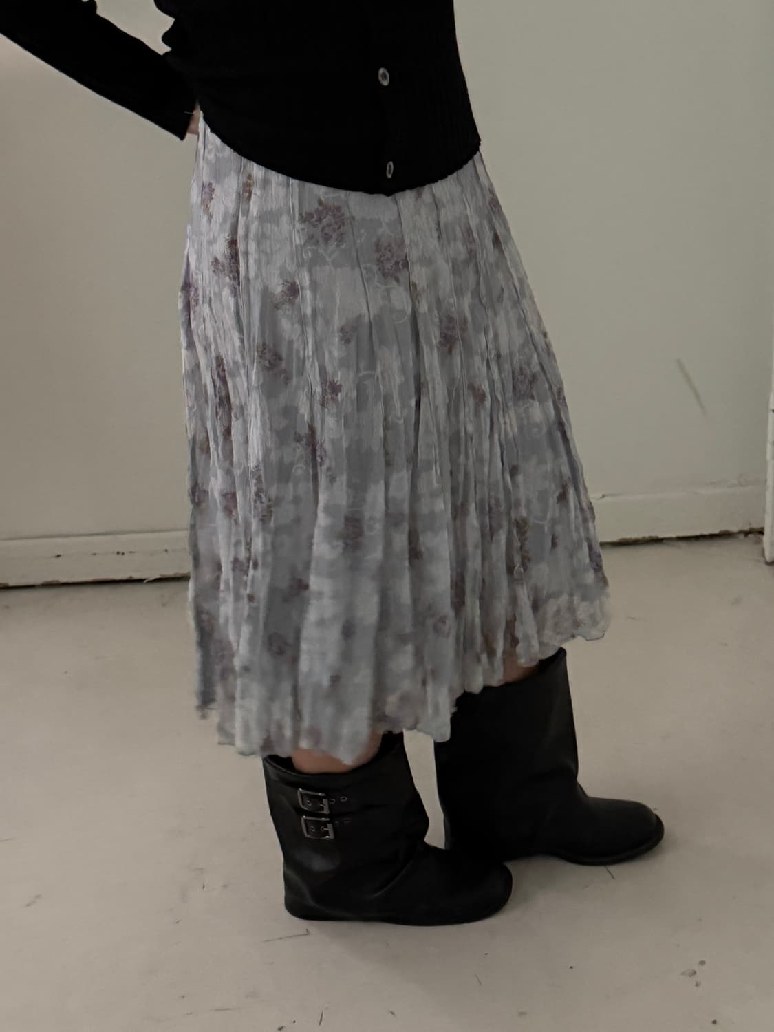 일본빈티지 플로럴 미디스커트 상품이미지2