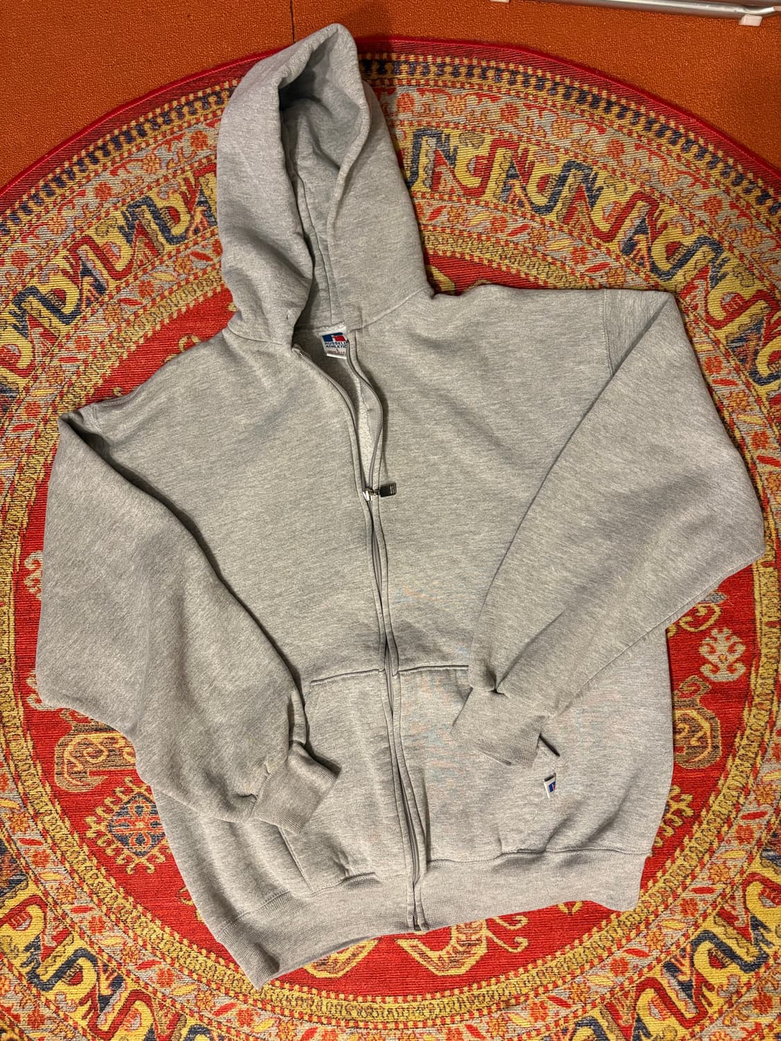미제 러셀 빈티지 후드 집업 그레이 L 상품이미지1