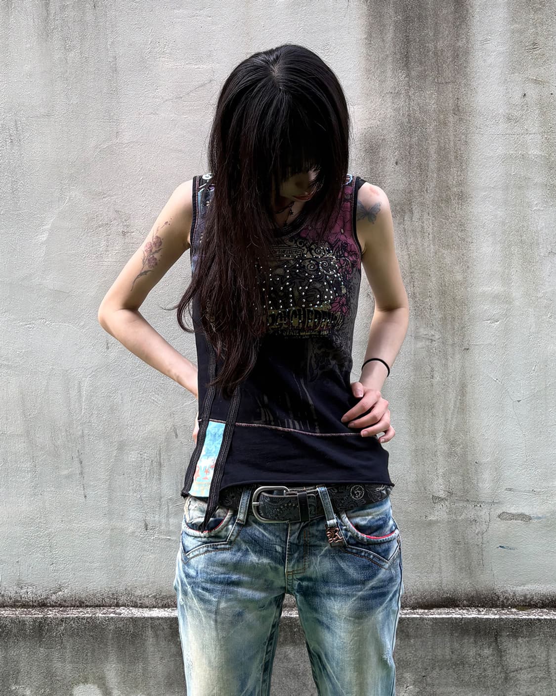 Skinny Minnie grunge sleeveless 상품이미지3