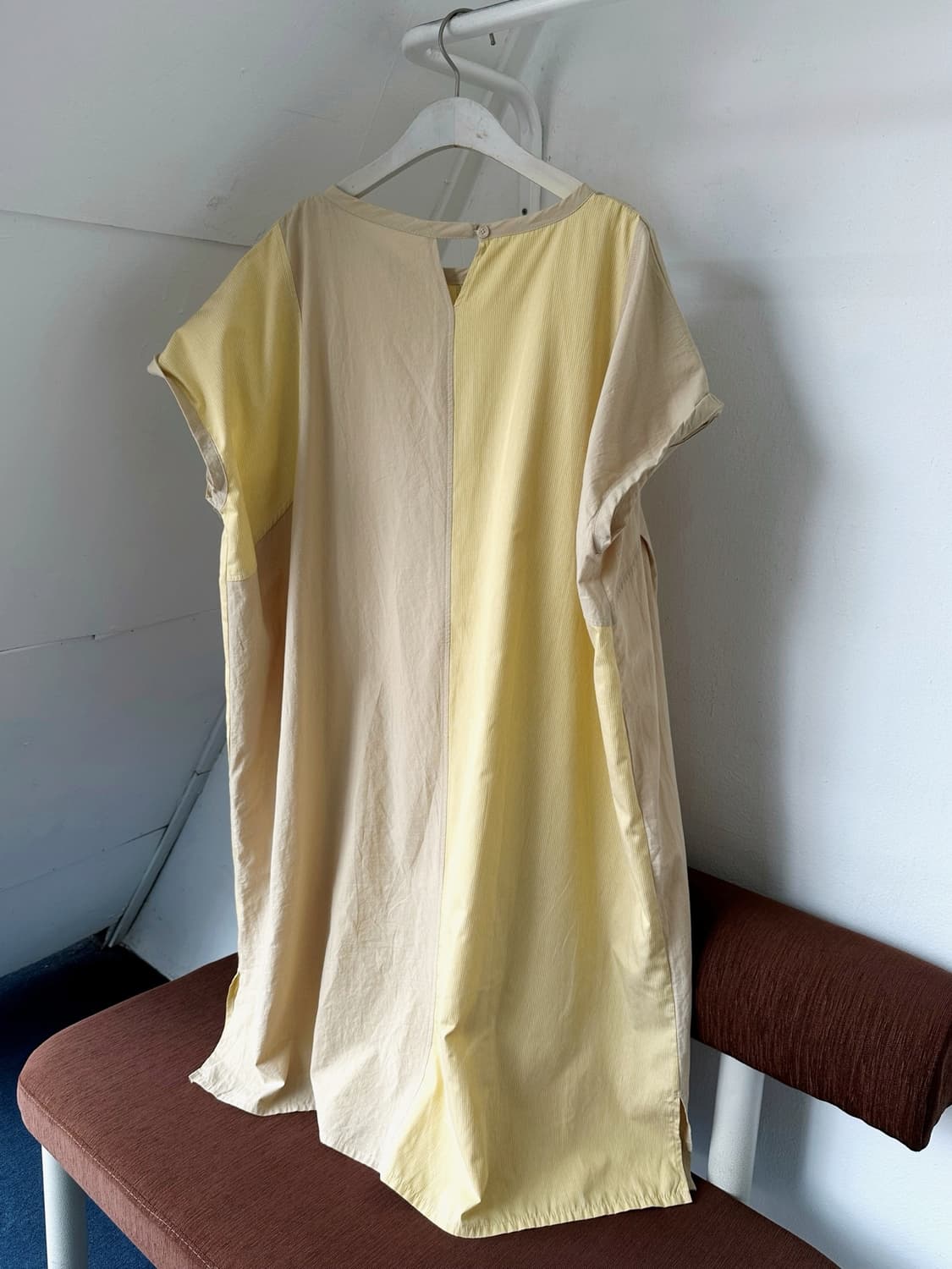 Cotton panel design wide onepiece 상품이미지5