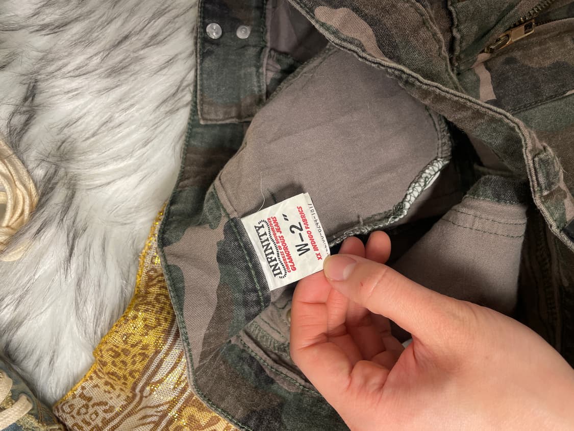 빈티지 카모 갸루 로우라이즈 쇼츠 팬츠 상품이미지6