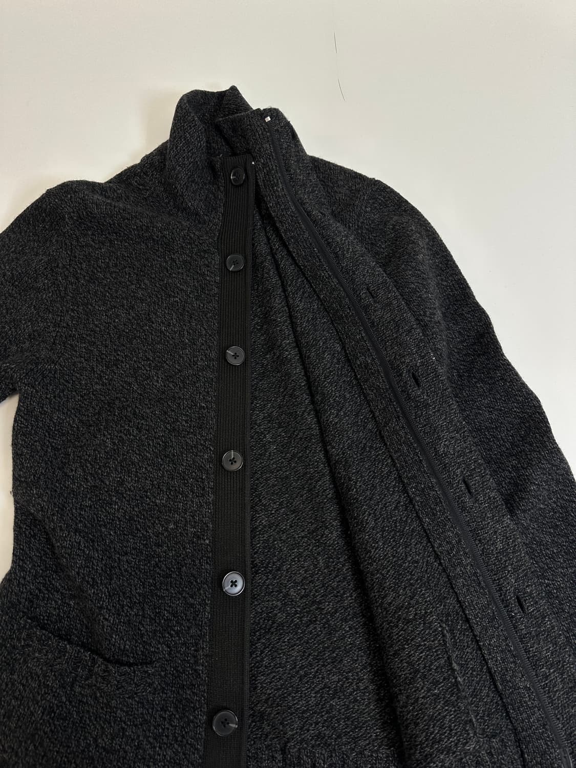 DKNY 오버핏 그레이 포켓 터틀넥 가디건 s 상품이미지4