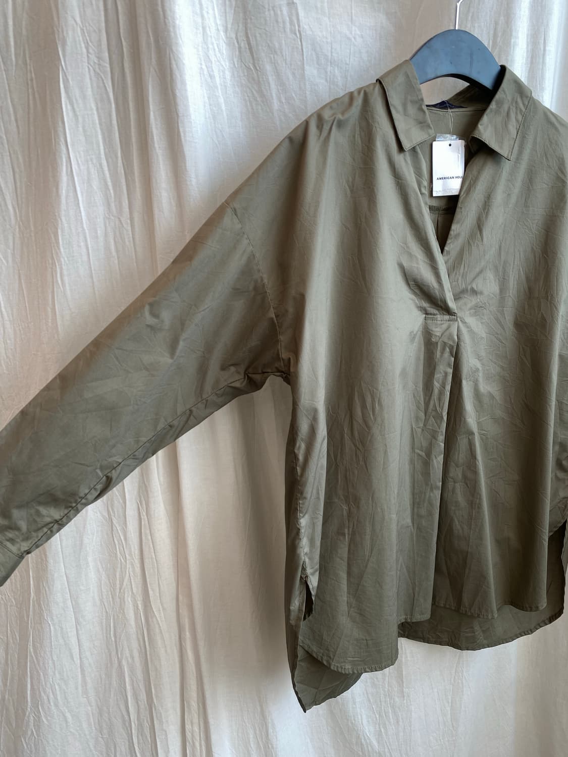 AMERICAN HOLIC 카키 셔츠(M/미사용품) 상품이미지5