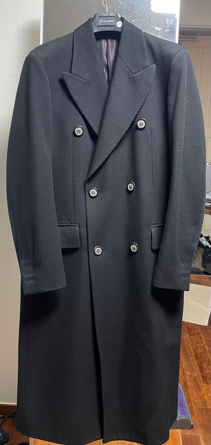 솔리드옴므 블랙 더블코트 46 판매합니다 상품이미지1