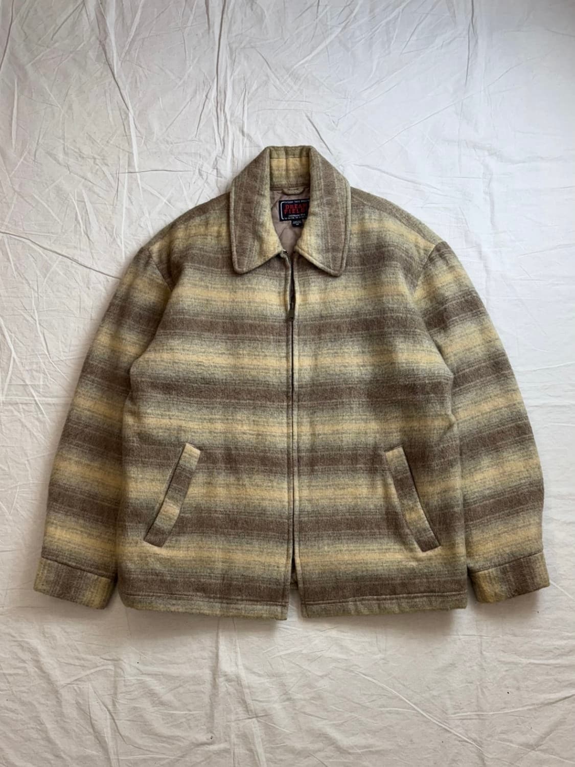 [M-L] 빈티지 모직 스프라이프 집업 자켓 상품이미지1