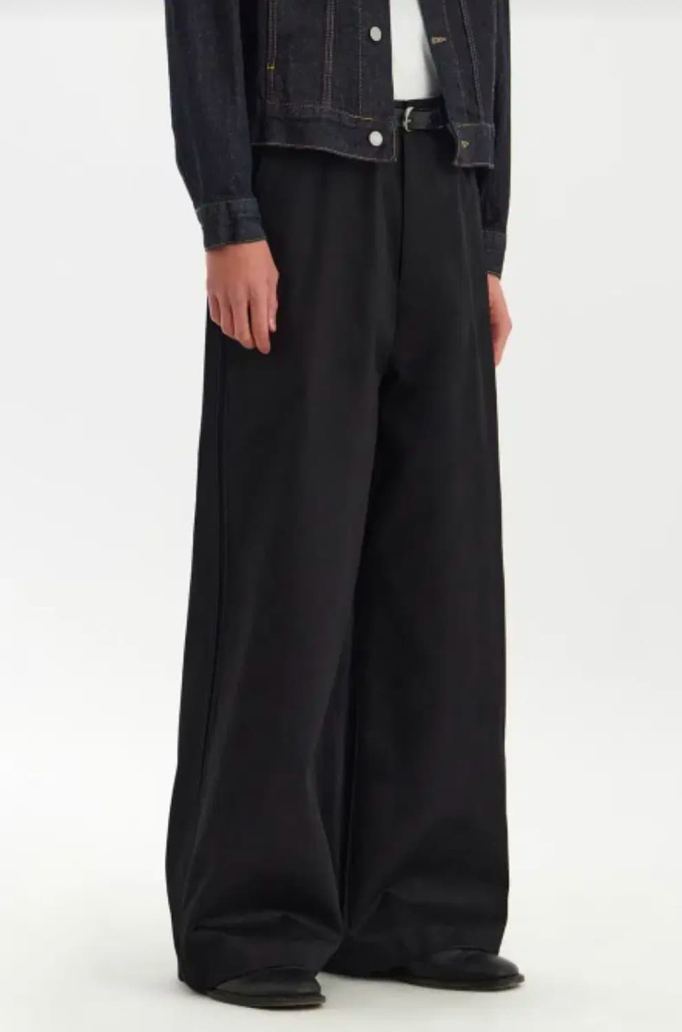 [S]유스 더블 트리밍 와이드 팬츠 상품이미지1