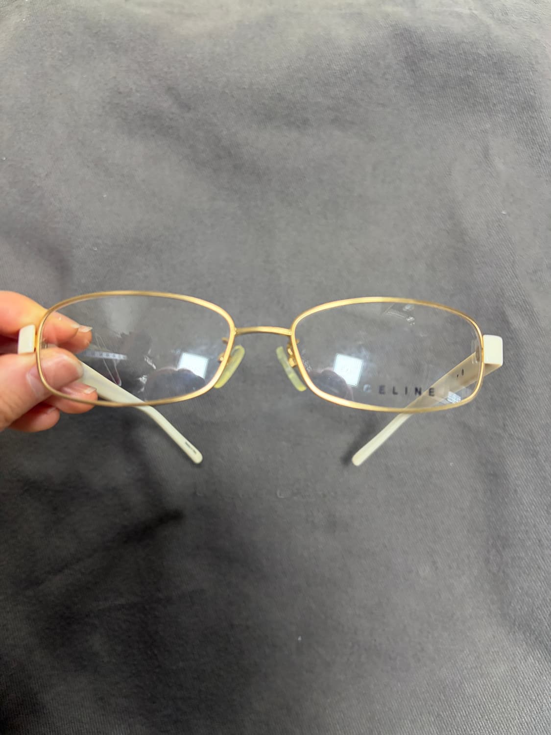 CELINE 셀린느 골드 메탈 슬림 스퀘어 빈티지 안경 상품이미지8
