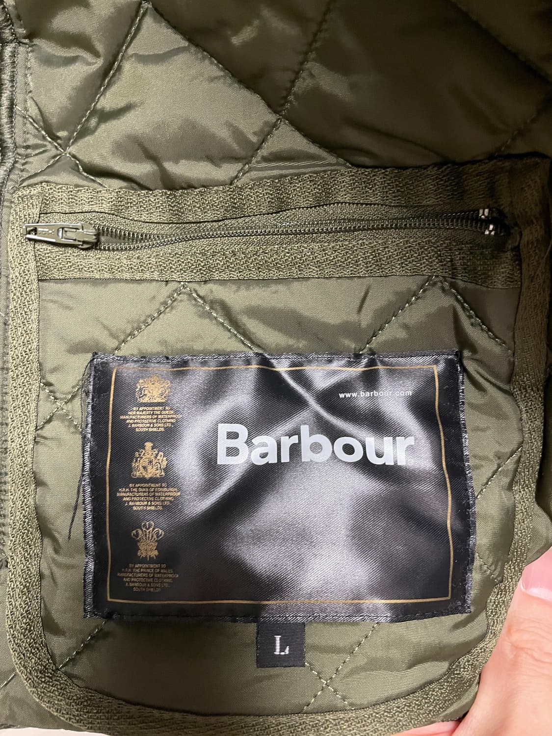 바버 퀼팅자켓  깔깔이 올리브 상태 굿굿입니다 상품이미지3