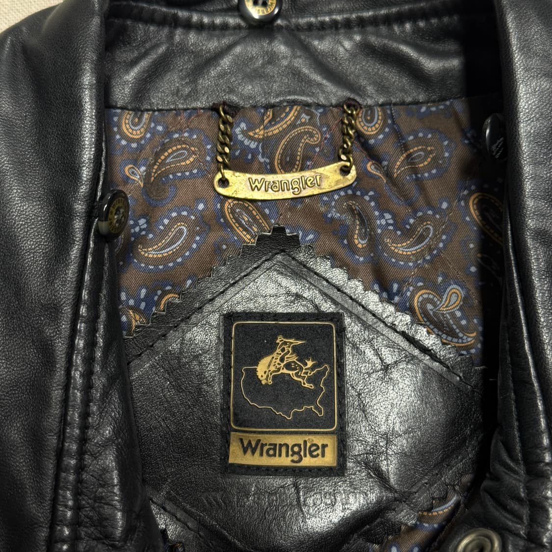 랭글러 90s 양가죽 레더 자켓 65(95) 상품이미지7