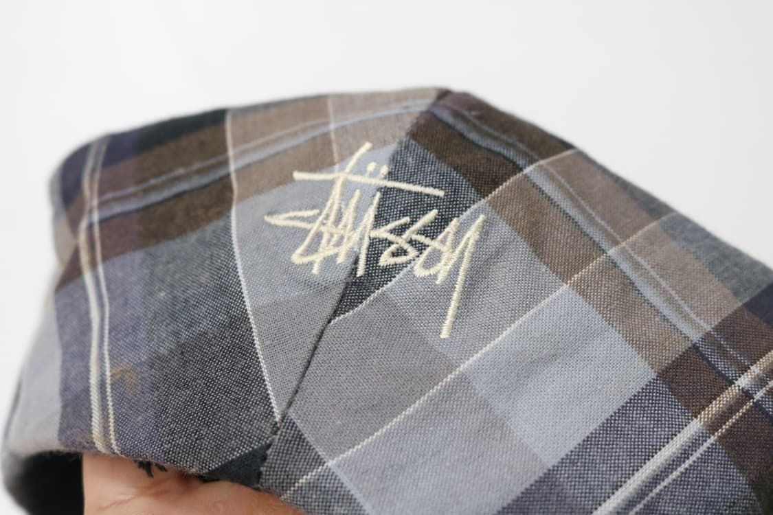 올드 스투시 90s 빈티지 체크 헌팅캡 상품이미지3