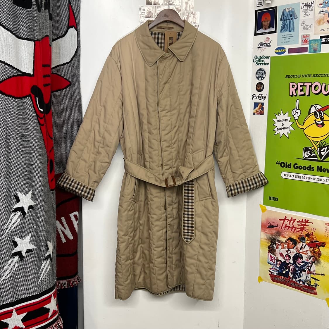 아쿠아스큐텀 퀼팅 싱글 코트 상품이미지1