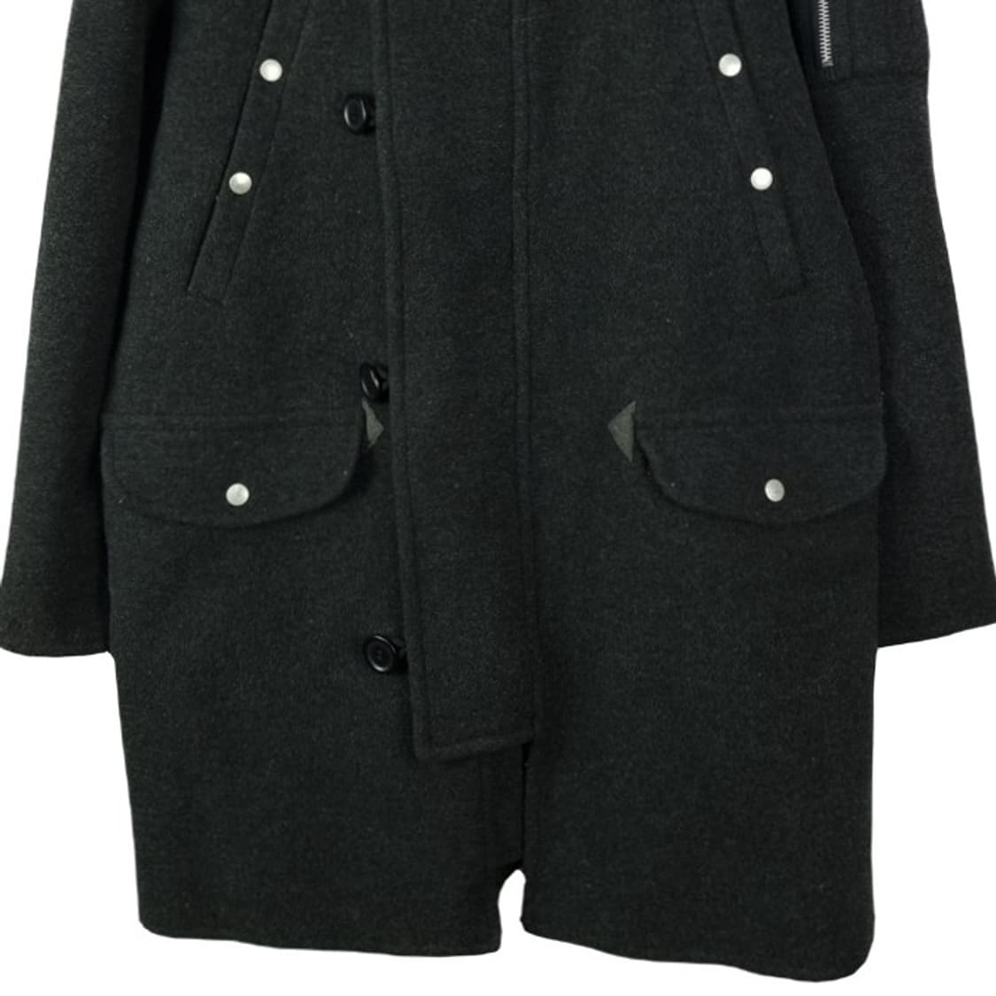 [유니온 메이드 재팬] N3B 오마주 루즈핏 모직 후드 코트 M17489 상품이미지5