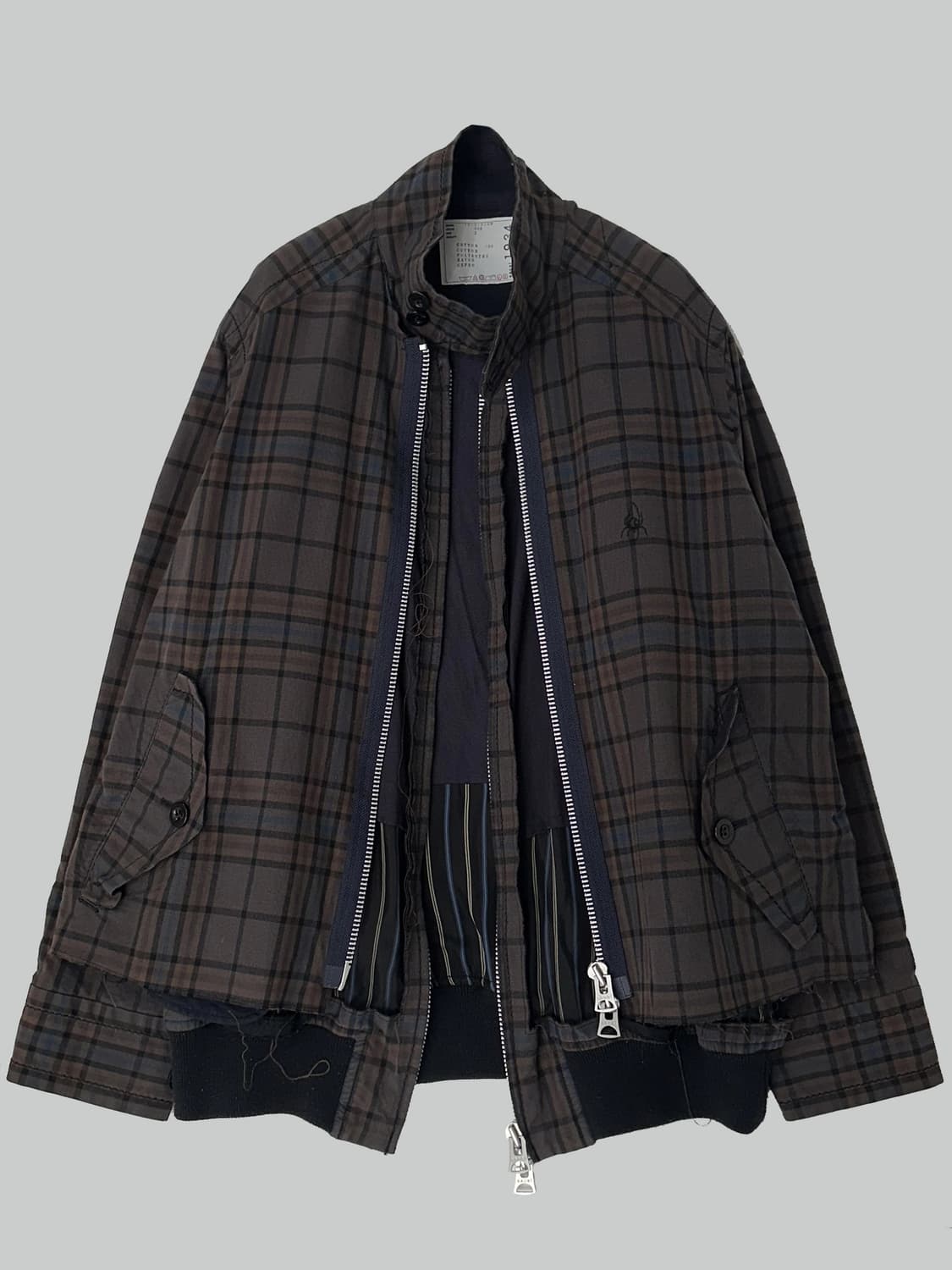 Sacai x dr.woo 체크 레이어드 자켓 상품이미지2