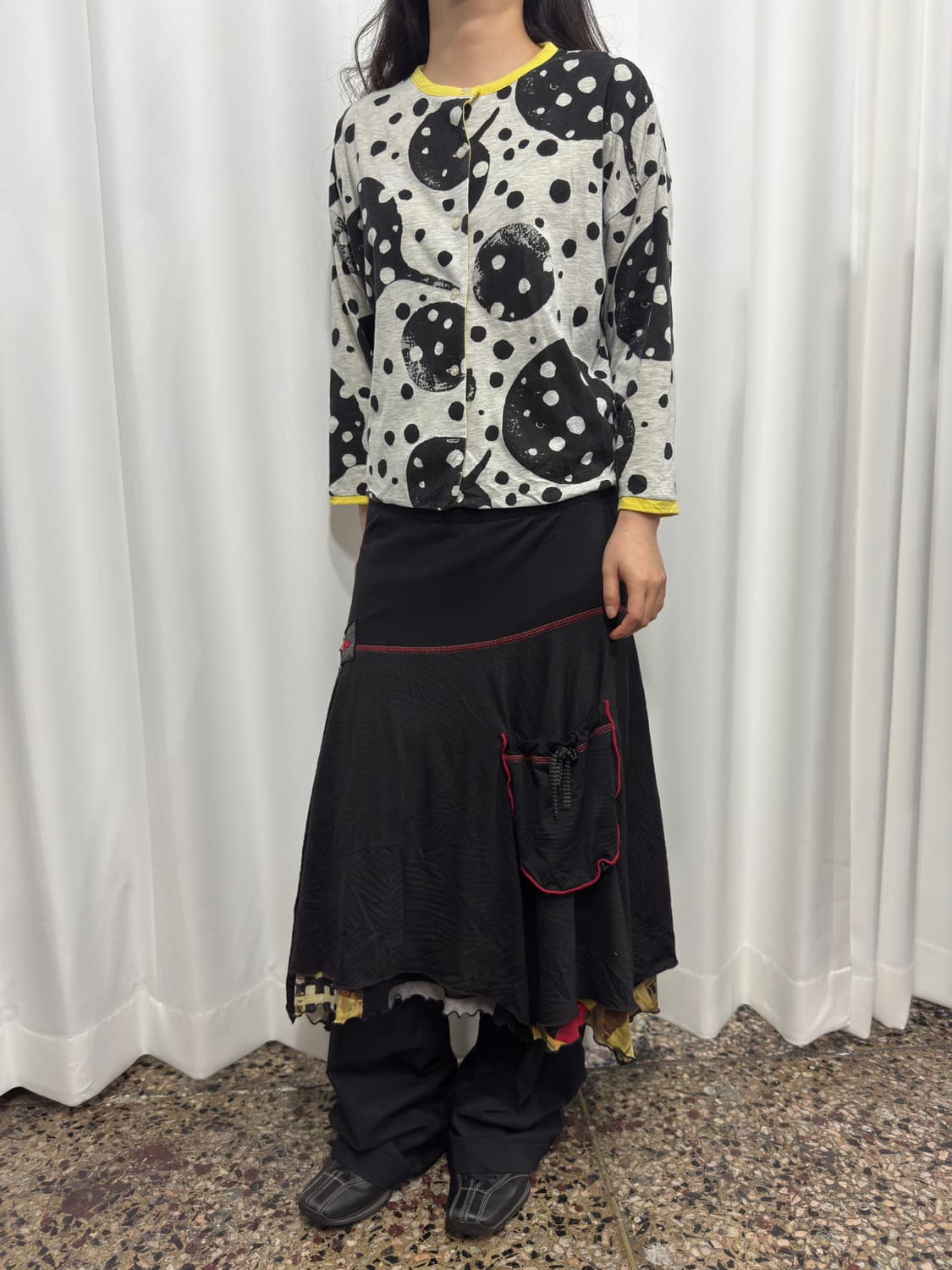 pause cafe design midi skirt 상품이미지4