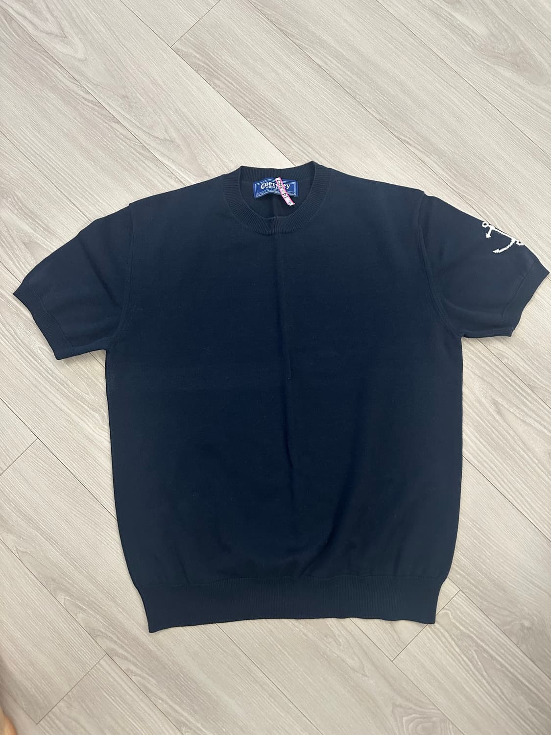 건지 울른스 네이비 반팔 니트  상품이미지1