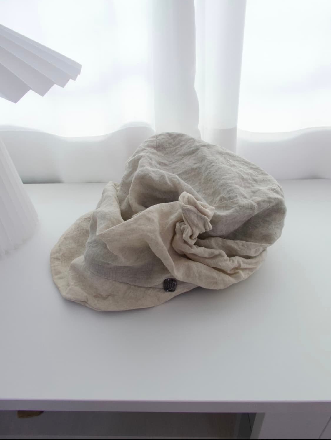 카시라 린넨 와이어 드레이프 캡 상품이미지1