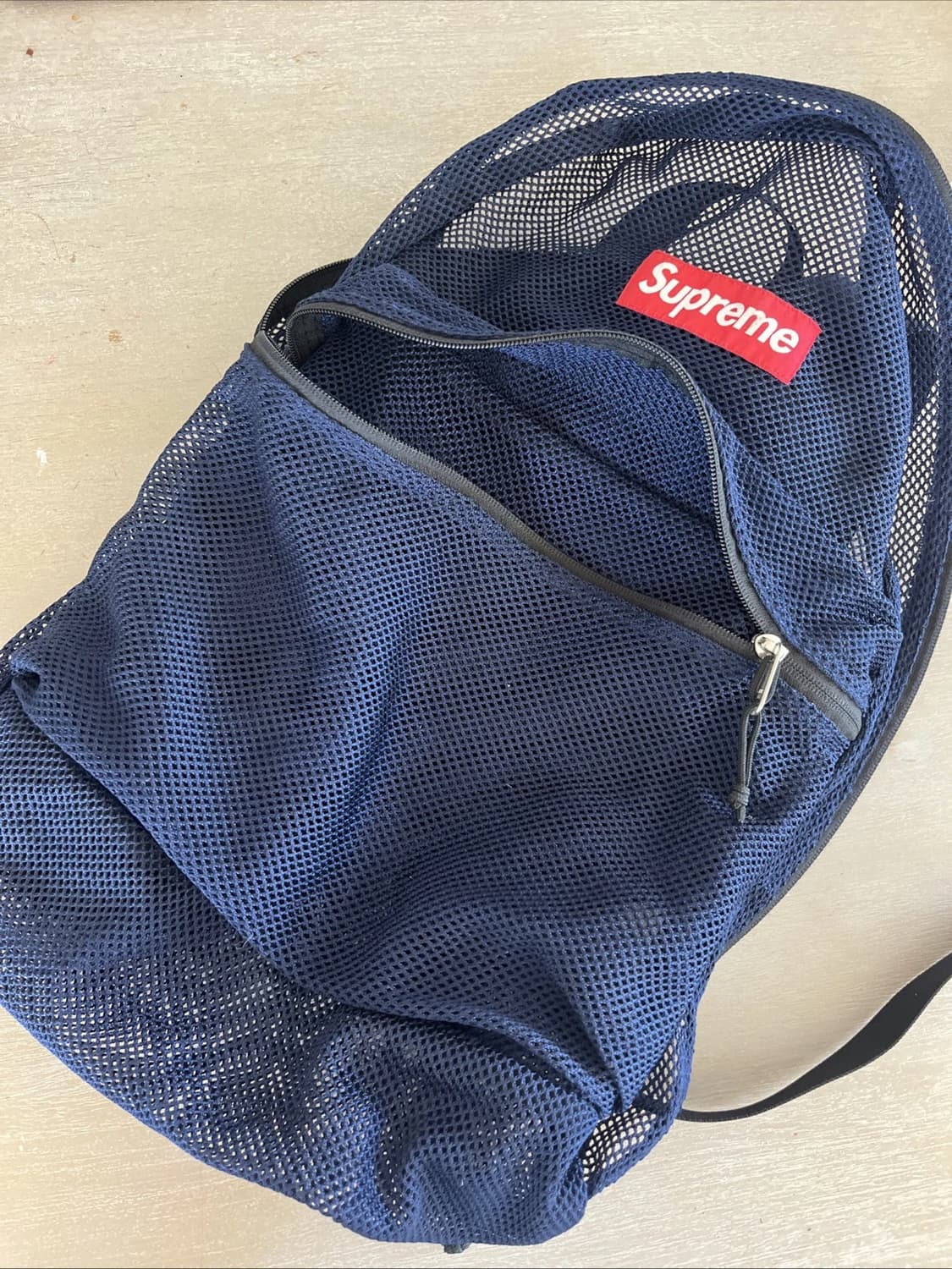 16SS 슈프림 메쉬 백팩 네이비 상품이미지3