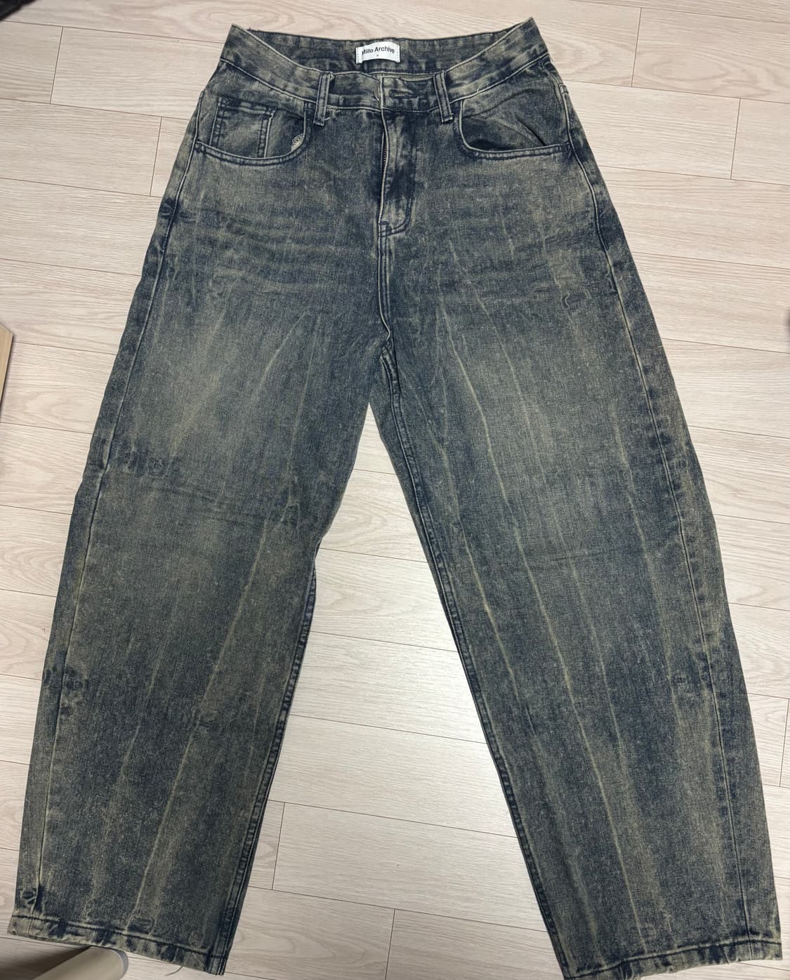 밀로 아카이브 리플렉트 커브드 데님 팬츠(오일 블루) 상품이미지2