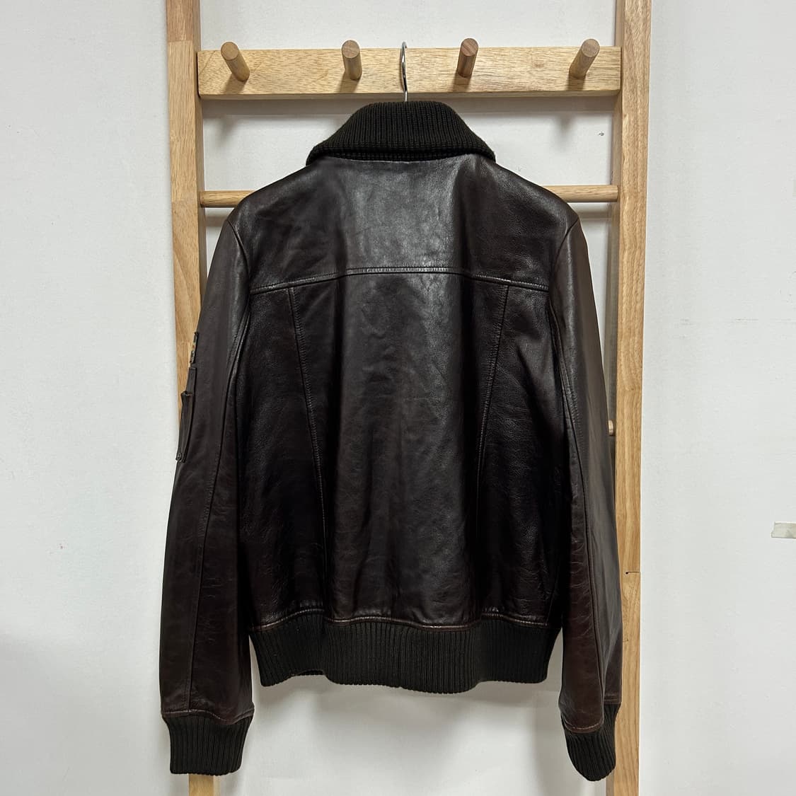 KOOLHAAS 가죽 봄버 자켓 다크브라운 상품이미지5