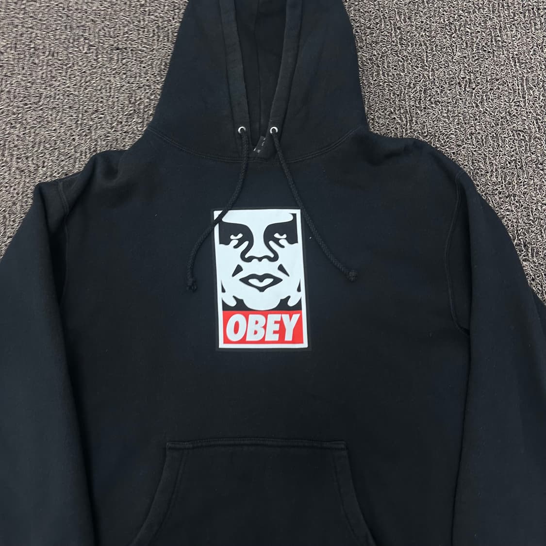 OBEY 오베이 기모 후드티 블랙 M 상품이미지2