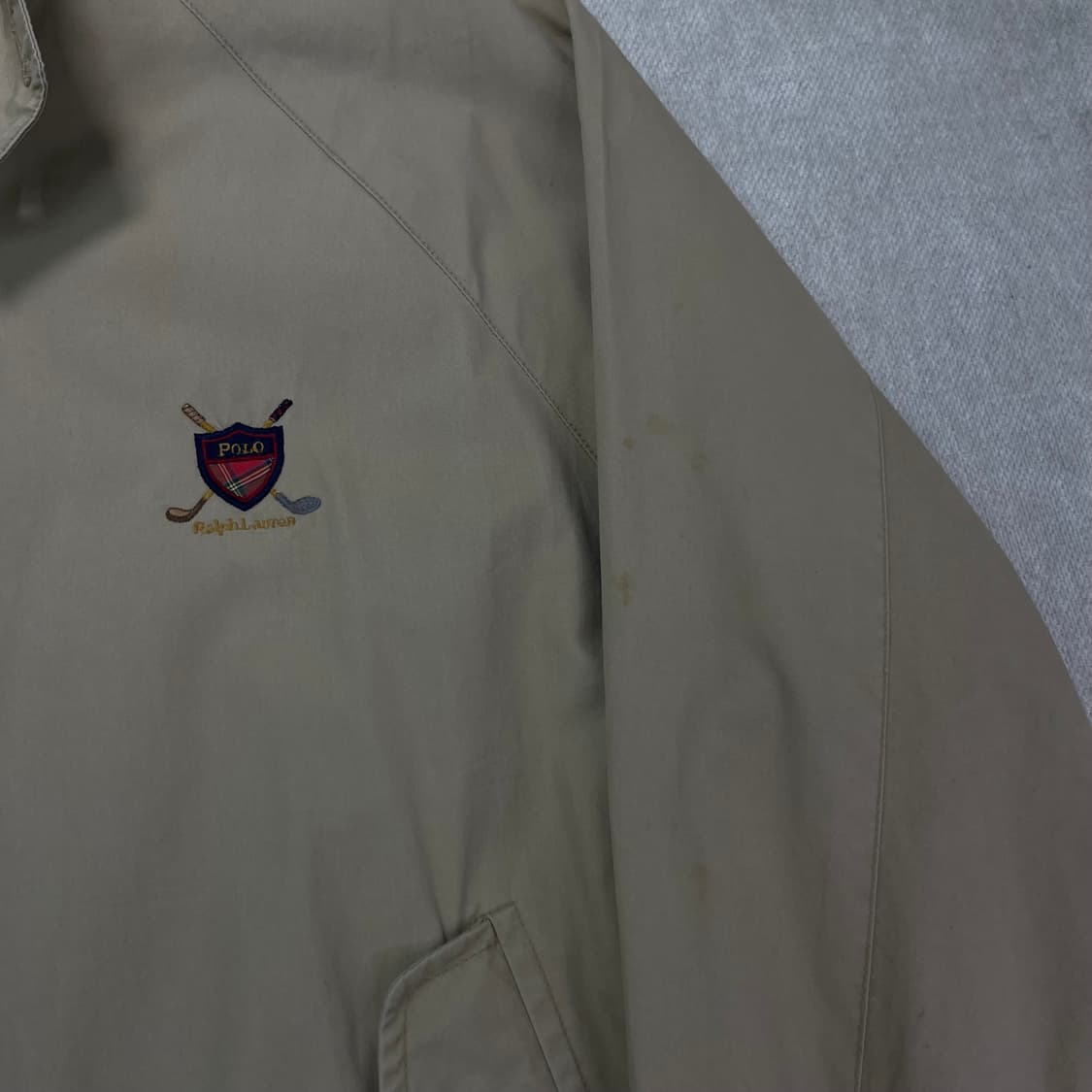 100 80s (일경물산)폴로랄프로렌 방패로고 블루종 자켓 상품이미지5