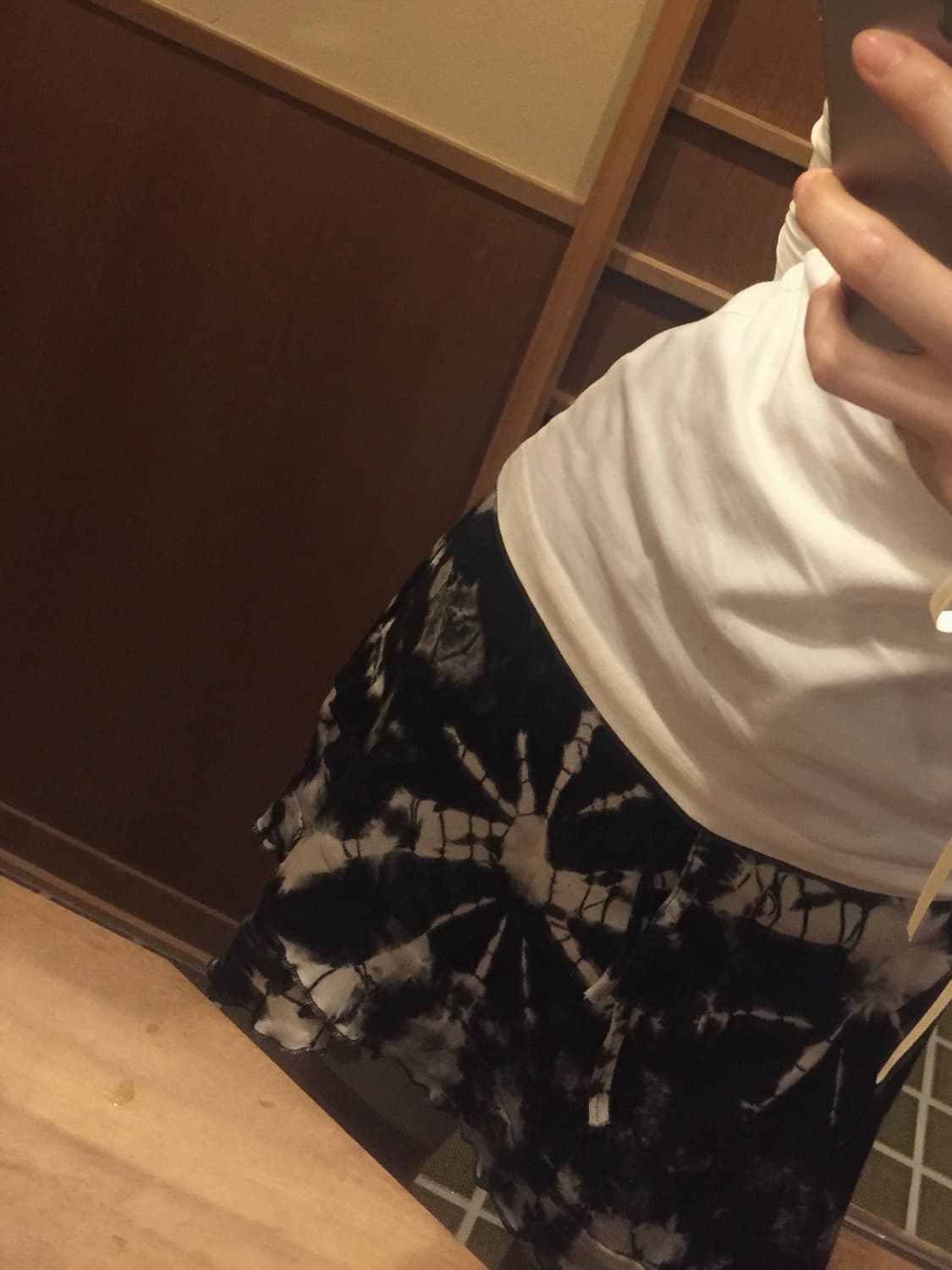 빈티지 블랙 타이다이 스커트 상품이미지3