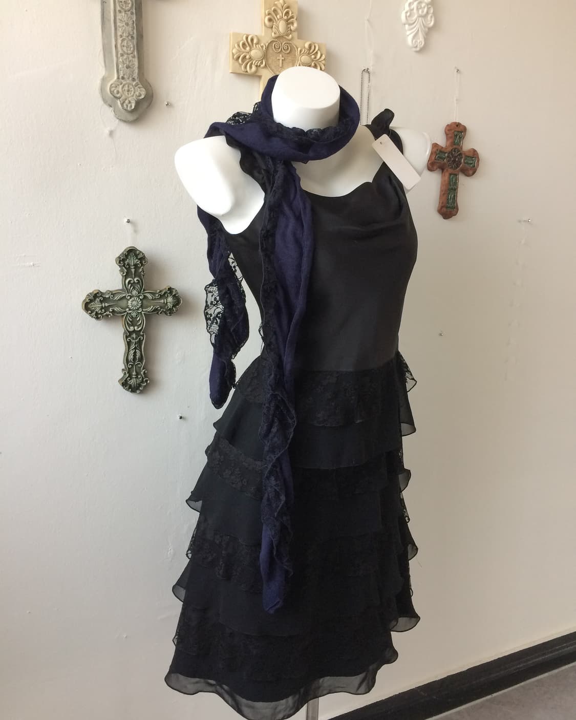 lace trimming shirring scarf 상품이미지3