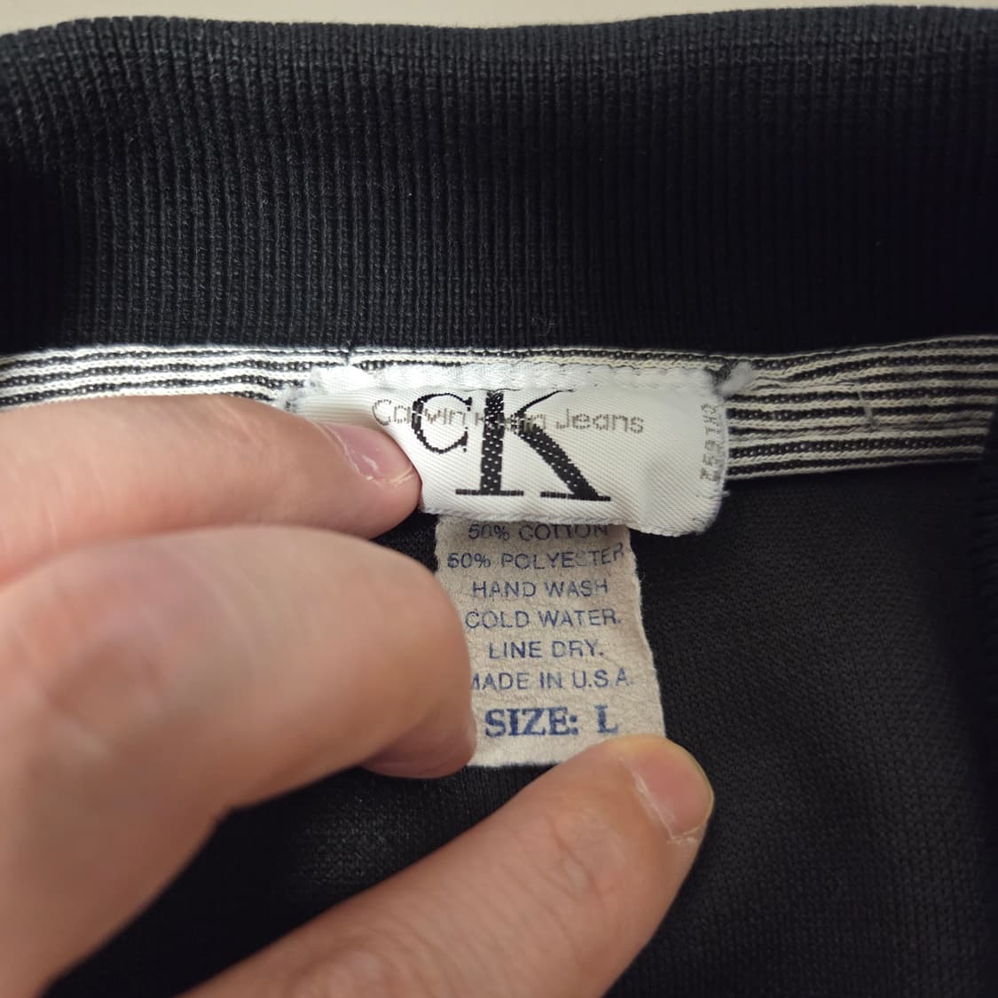 90s Usa Calvin Klein 반팔 카라넥 티셔츠 L(100) 상품이미지7