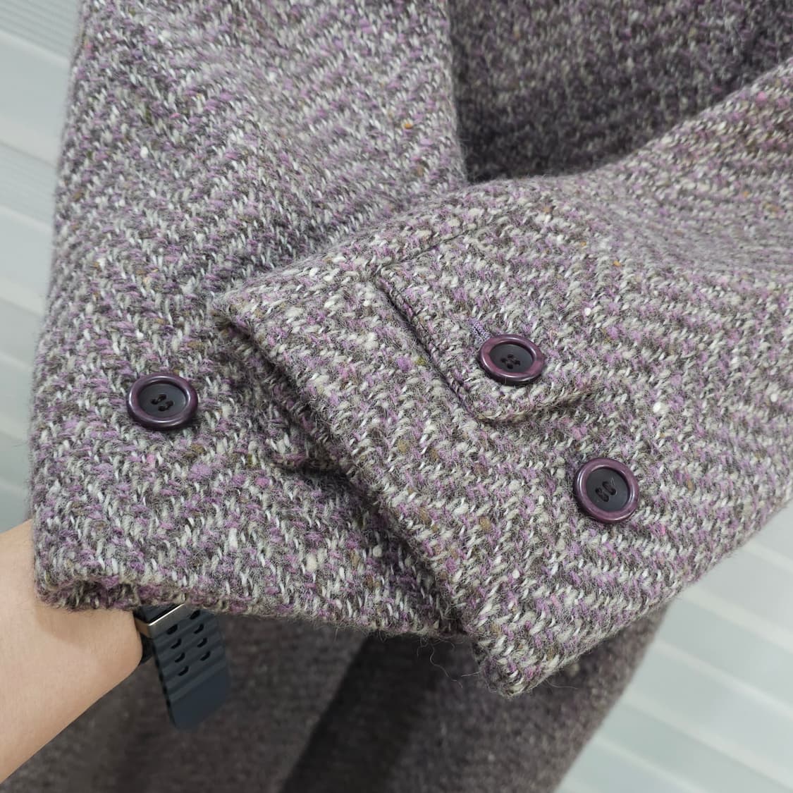 JAPAN 빈티지 CORDIE 트위드울 롱 코트- 우먼프리 상품이미지4