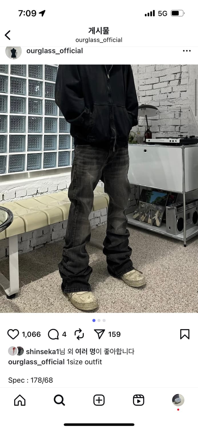 ourglass slim bootscut washing jeans-1 상품이미지3