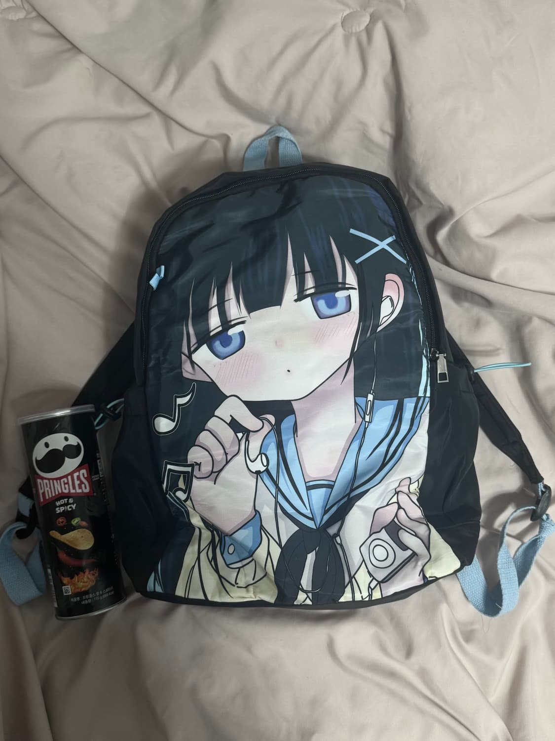 [희귀 빈티지] 애니메이션 미소녀 백팩 지뢰계,오타쿠 상품이미지1