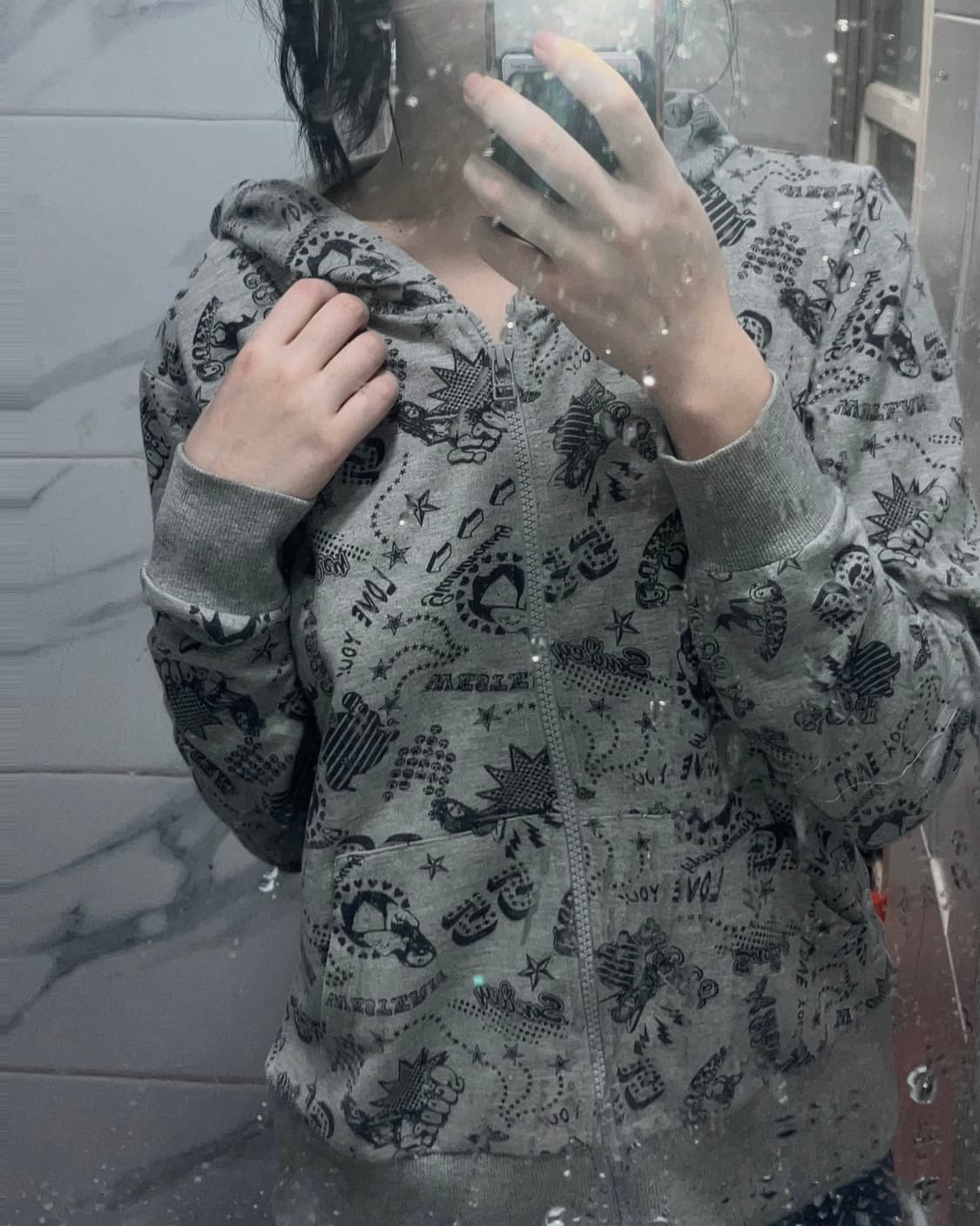 히스테릭글래머 패턴 후드집업 상품이미지4