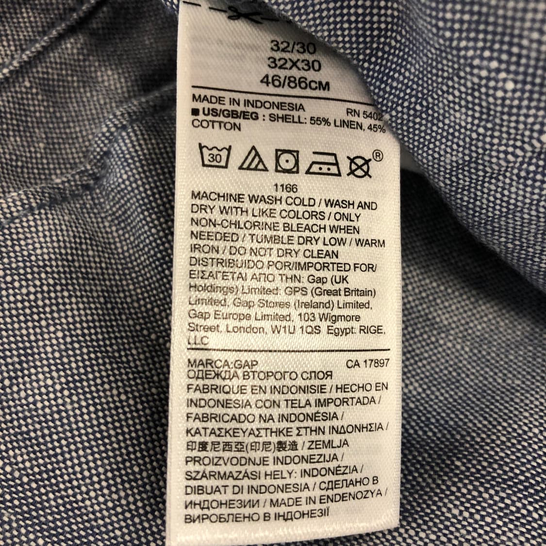 GAP 갭 린넨혼방팬츠 32X30 상품이미지5